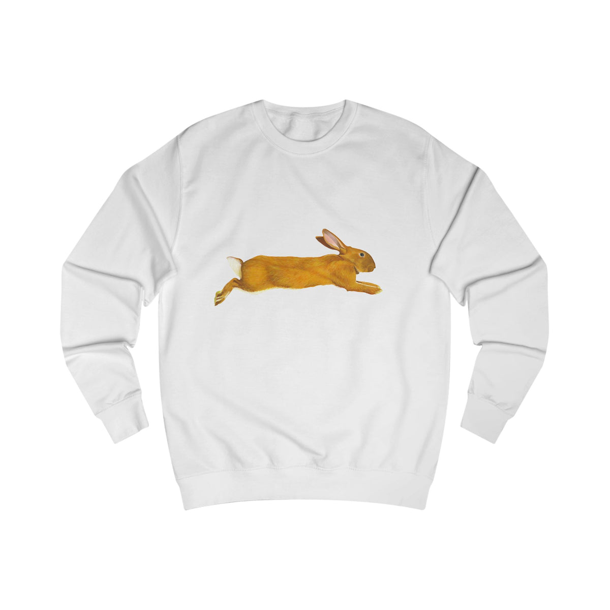 Leaping Hare Sweatshirt —Hand-Drawn Wilderness Print
