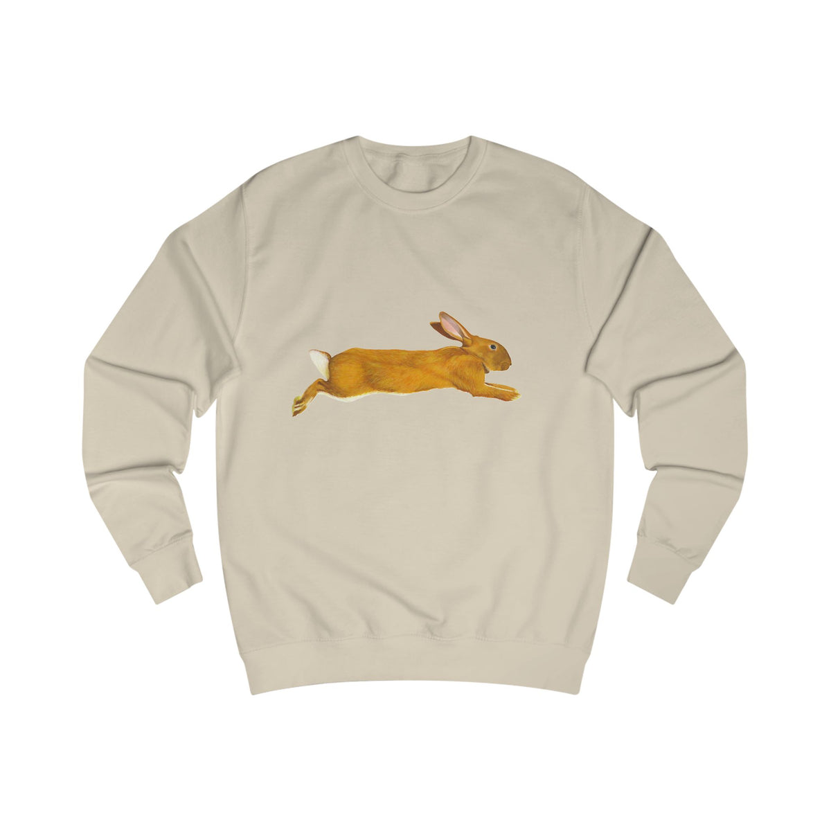 Leaping Hare Sweatshirt —Hand-Drawn Wilderness Print