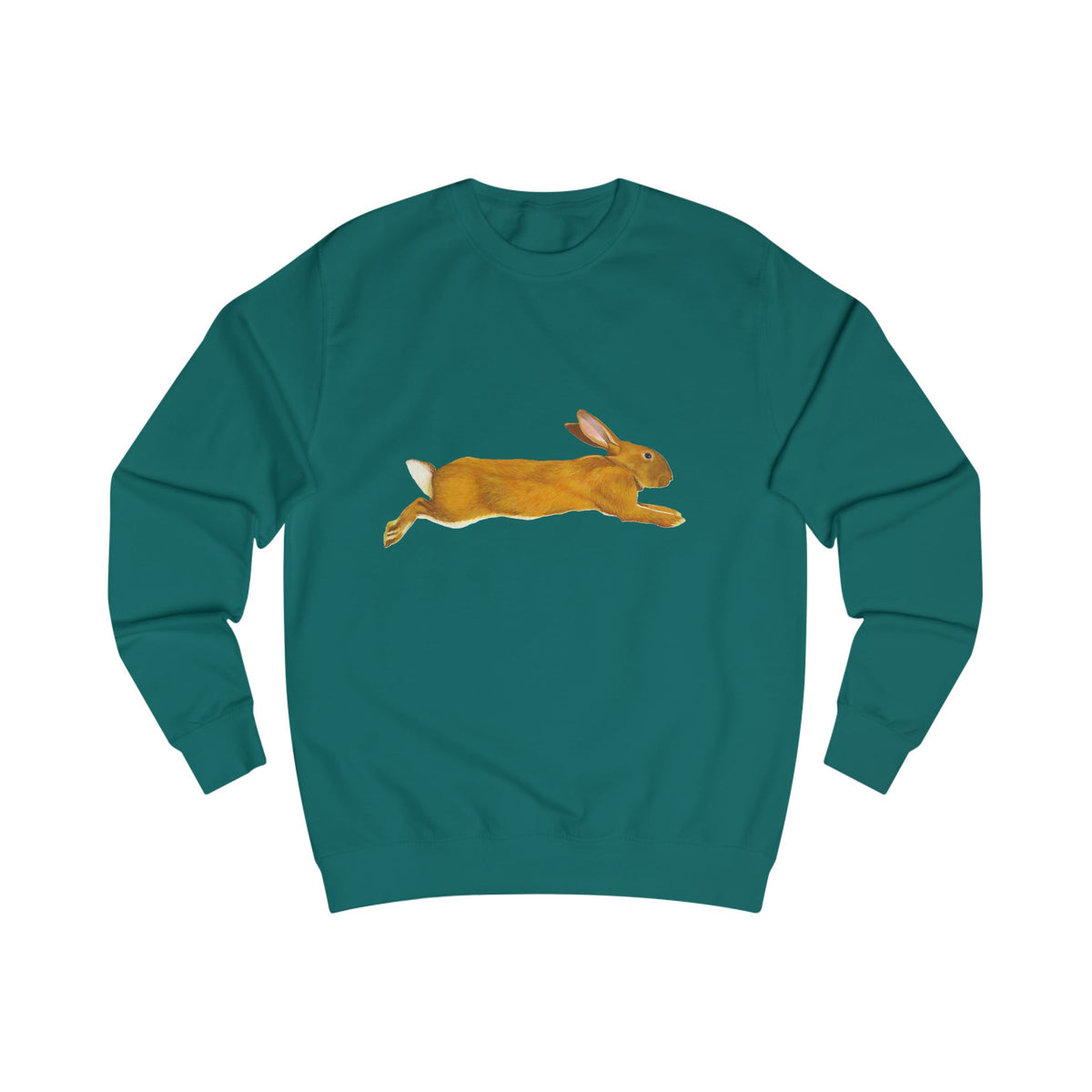 Leaping Hare Sweatshirt —Hand-Drawn Wilderness Print