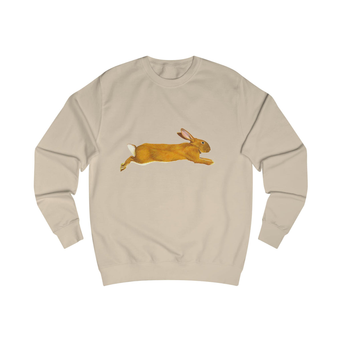 Leaping Hare Sweatshirt —Hand-Drawn Wilderness Print