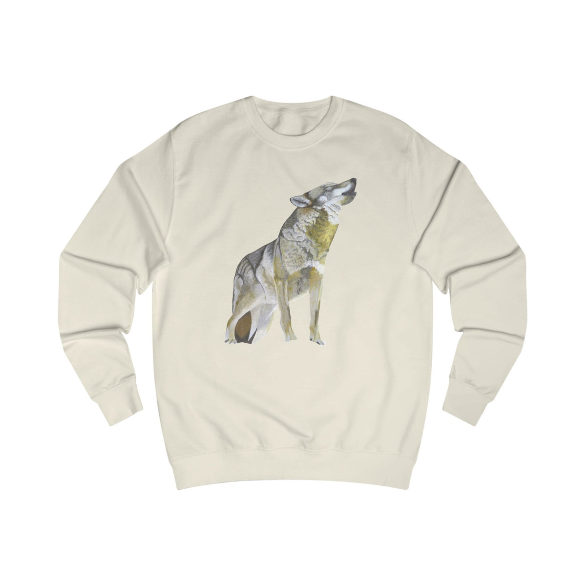 She-wolf Graphic Sweatshirt - Hand-Drawn Wilderness Print