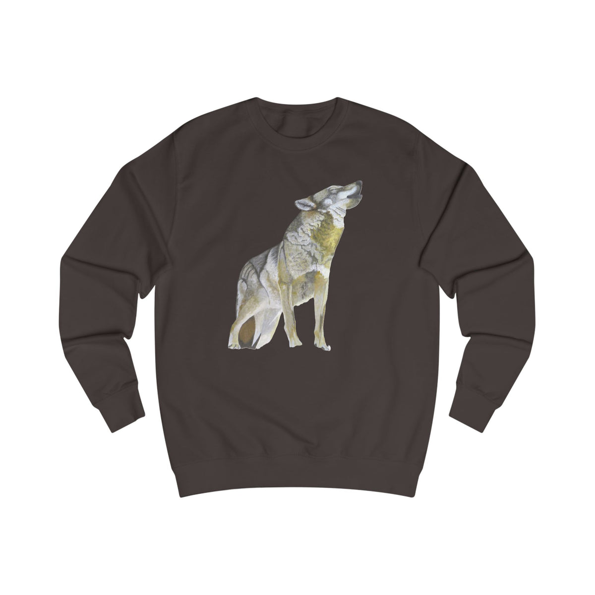 She-wolf Graphic Sweatshirt - Hand-Drawn Wilderness Print
