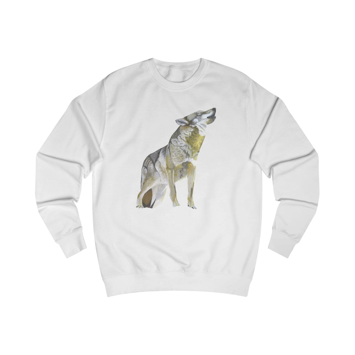 She-wolf Graphic Sweatshirt - Hand-Drawn Wilderness Print
