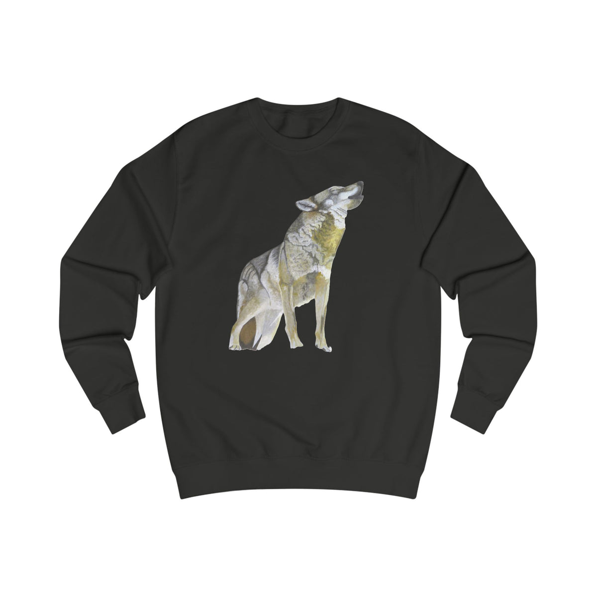 She-wolf Graphic Sweatshirt - Hand-Drawn Wilderness Print