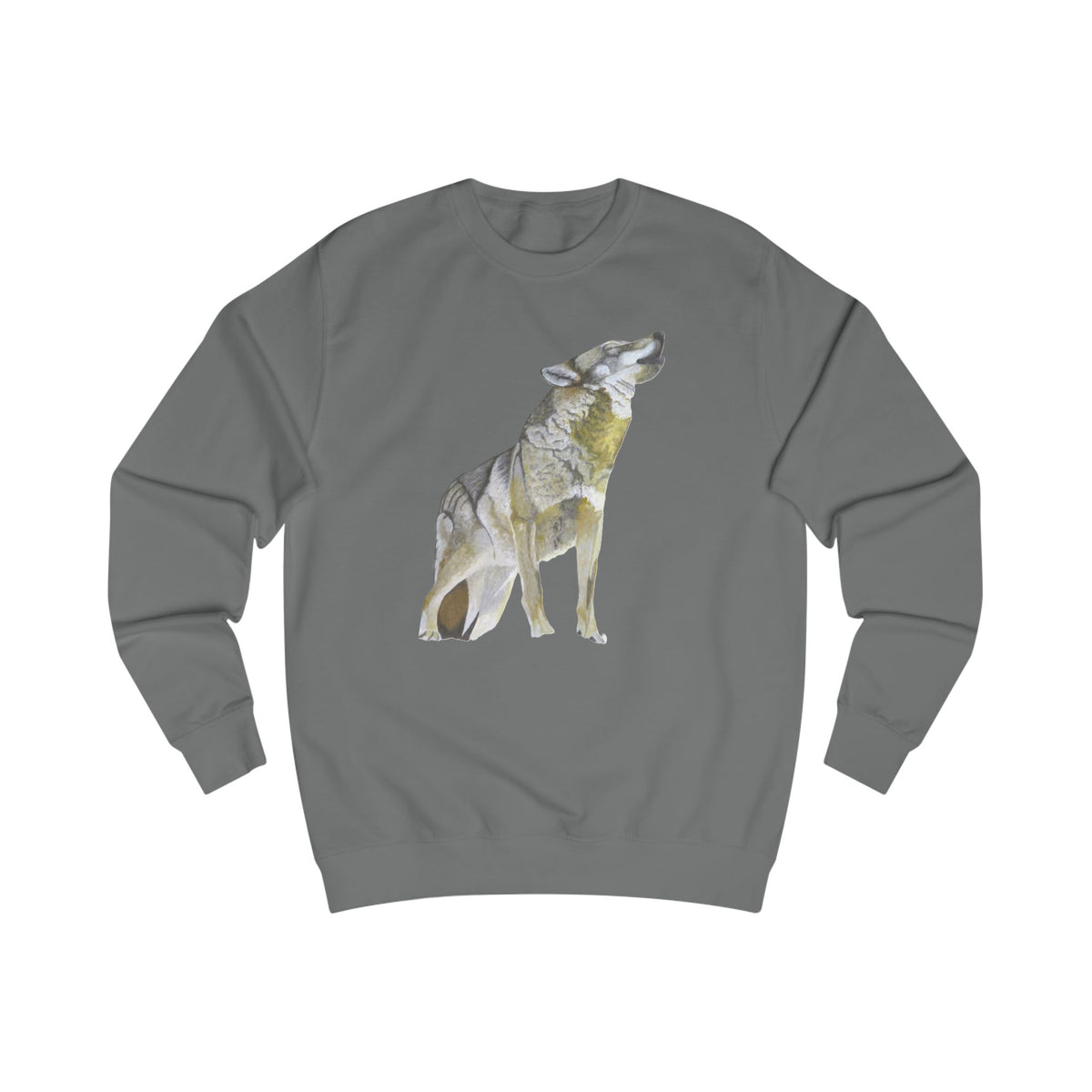 She-wolf Graphic Sweatshirt - Hand-Drawn Wilderness Print