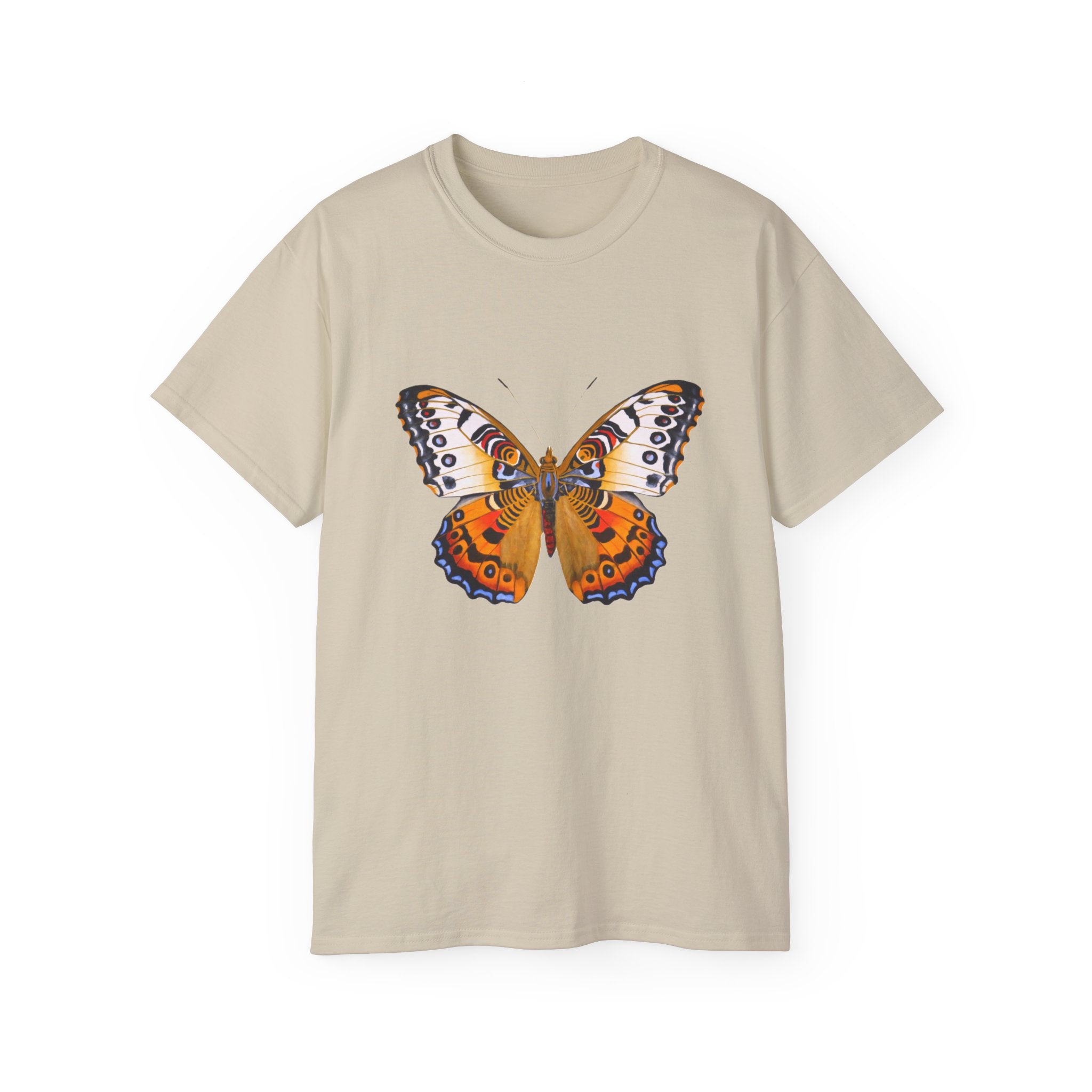 Orange Butterfly Graphic T-Shirt