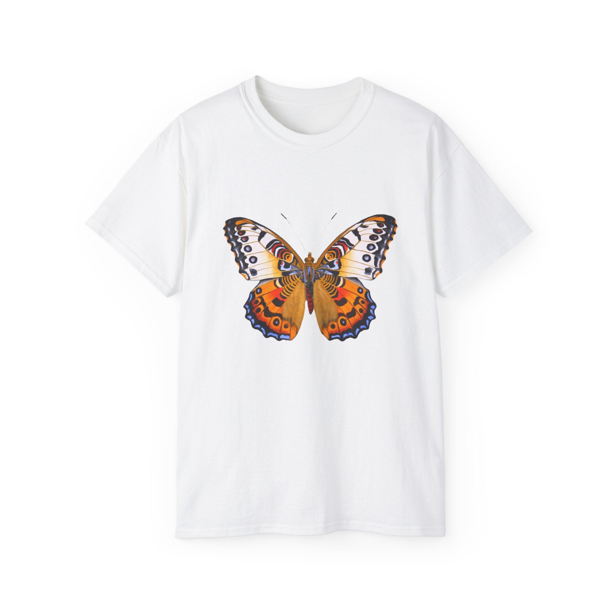 Orange Butterfly Graphic T-Shirt