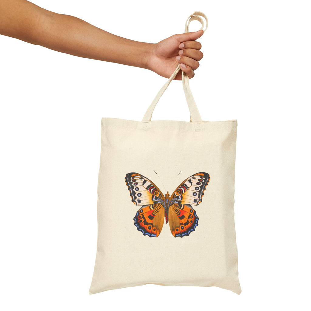 Orange Butterfly Canvas Tote Bag