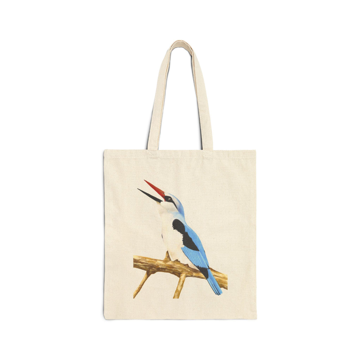 Woodland Kingfisher Graphic Tote Bag - Hand-Drawn Wilderness Market Bag