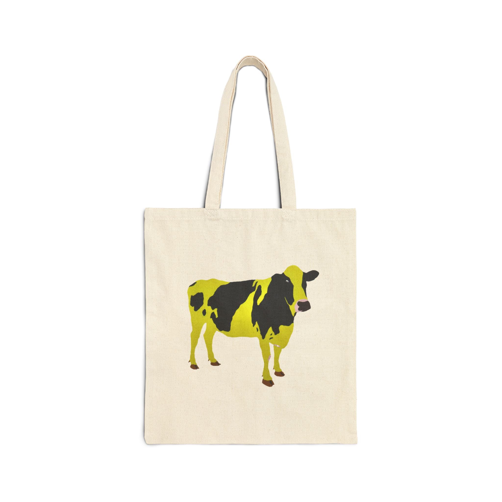 Yellow Cow Canvas Tote Bag