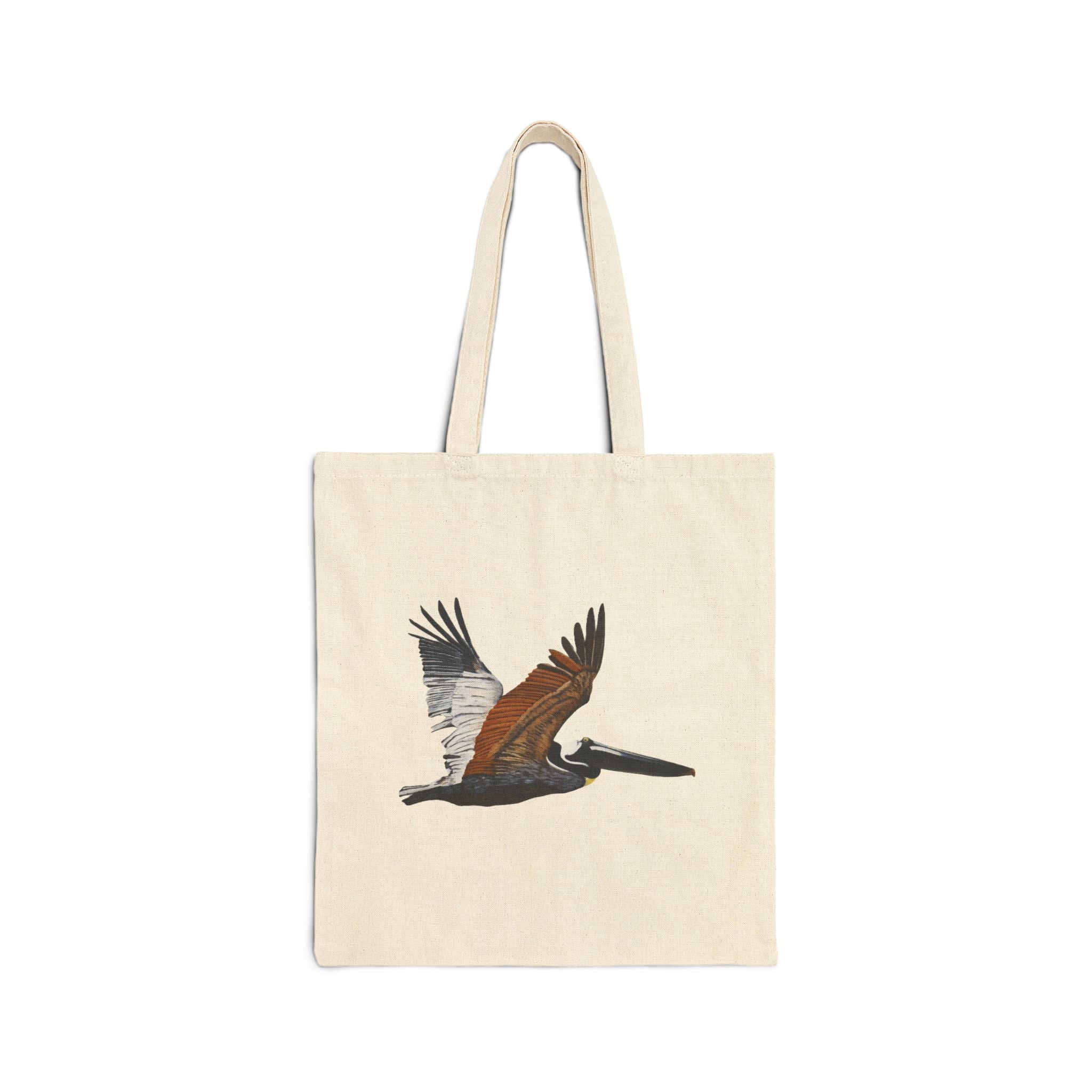 Brown Pelican Canvas Tote Bag