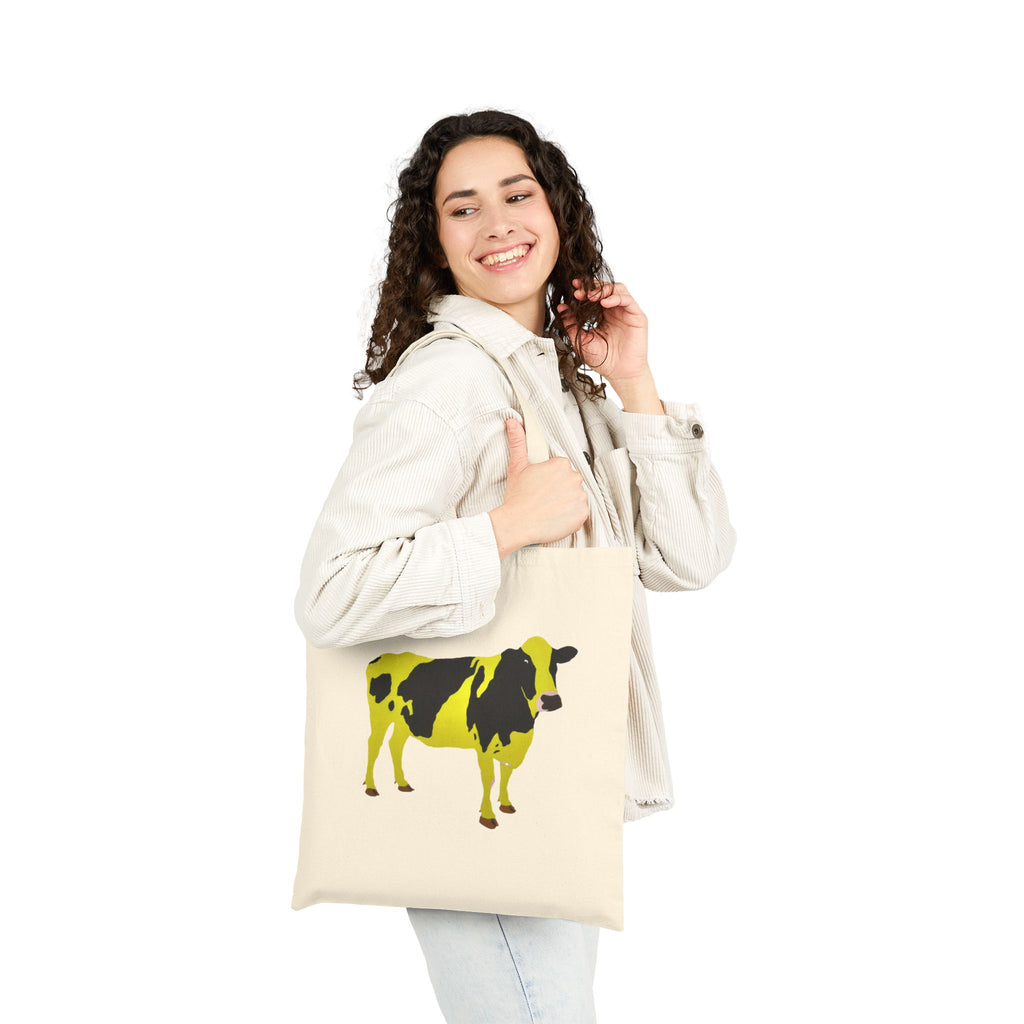 Yellow Cow Canvas Tote Bag