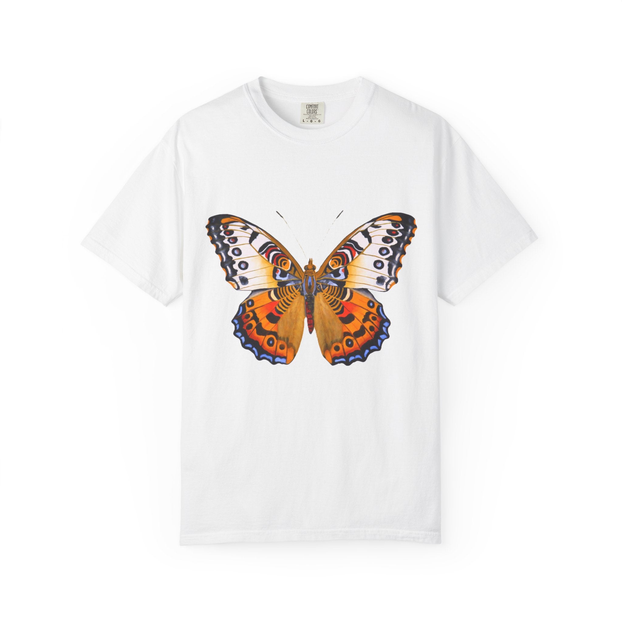 Orange Butterfly Graphic T-Shirt