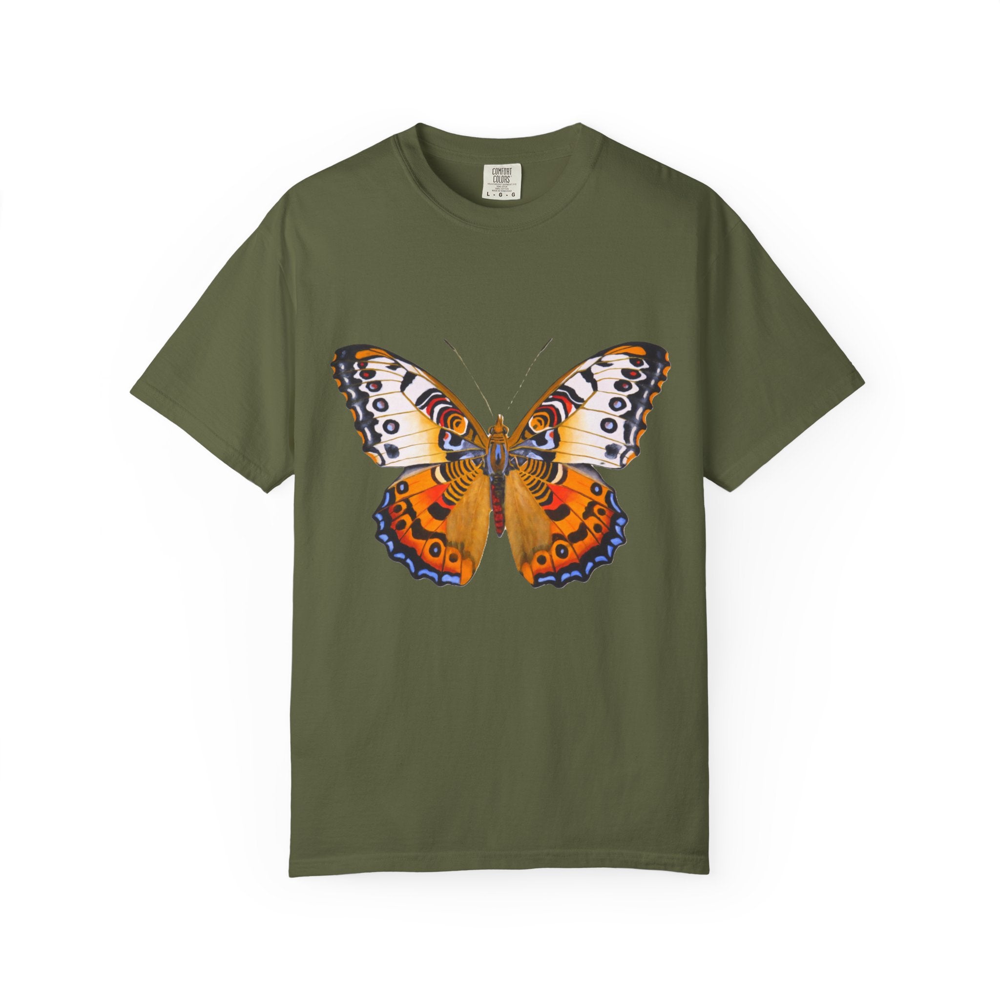 Orange Butterfly Graphic T-Shirt