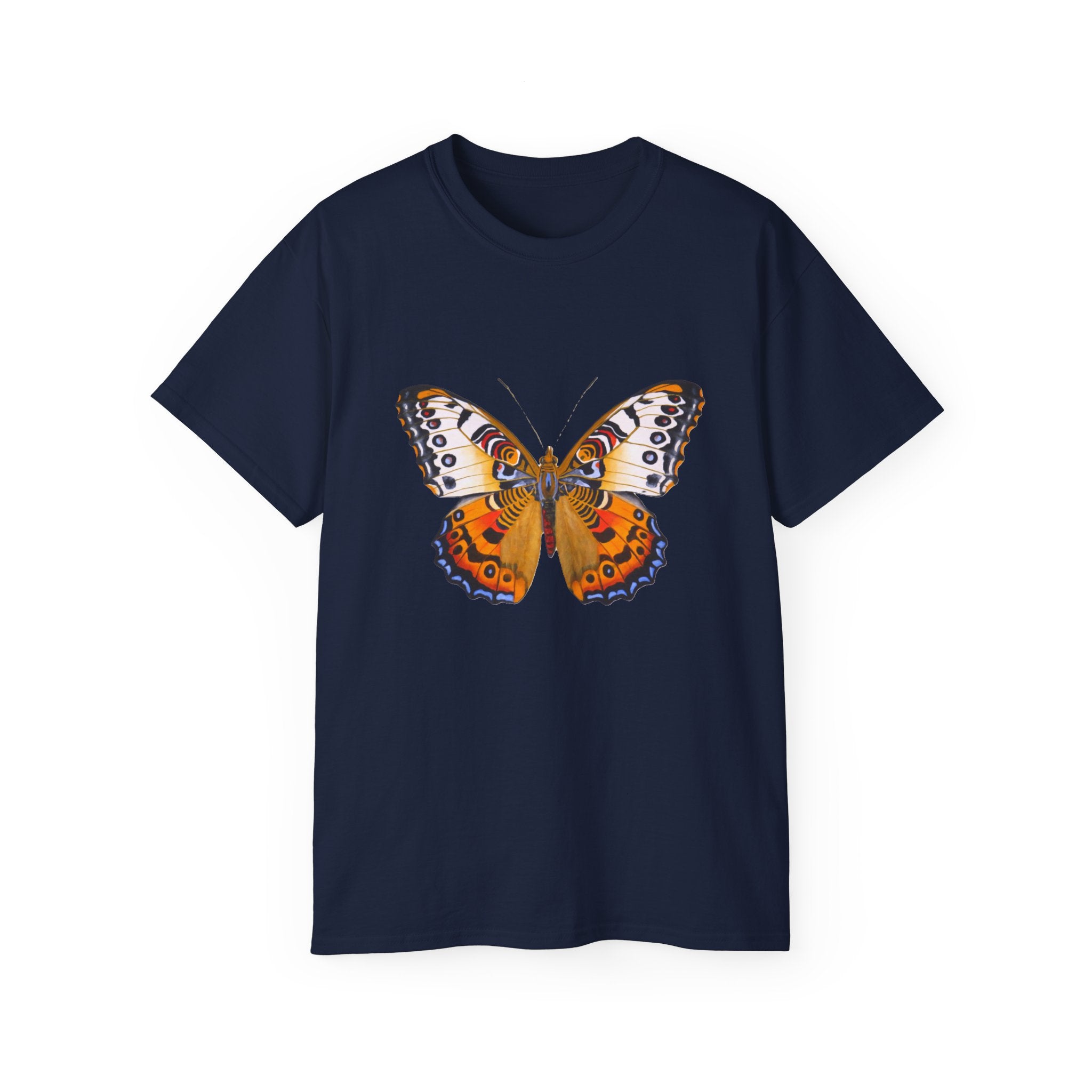 Orange Butterfly Graphic T-Shirt