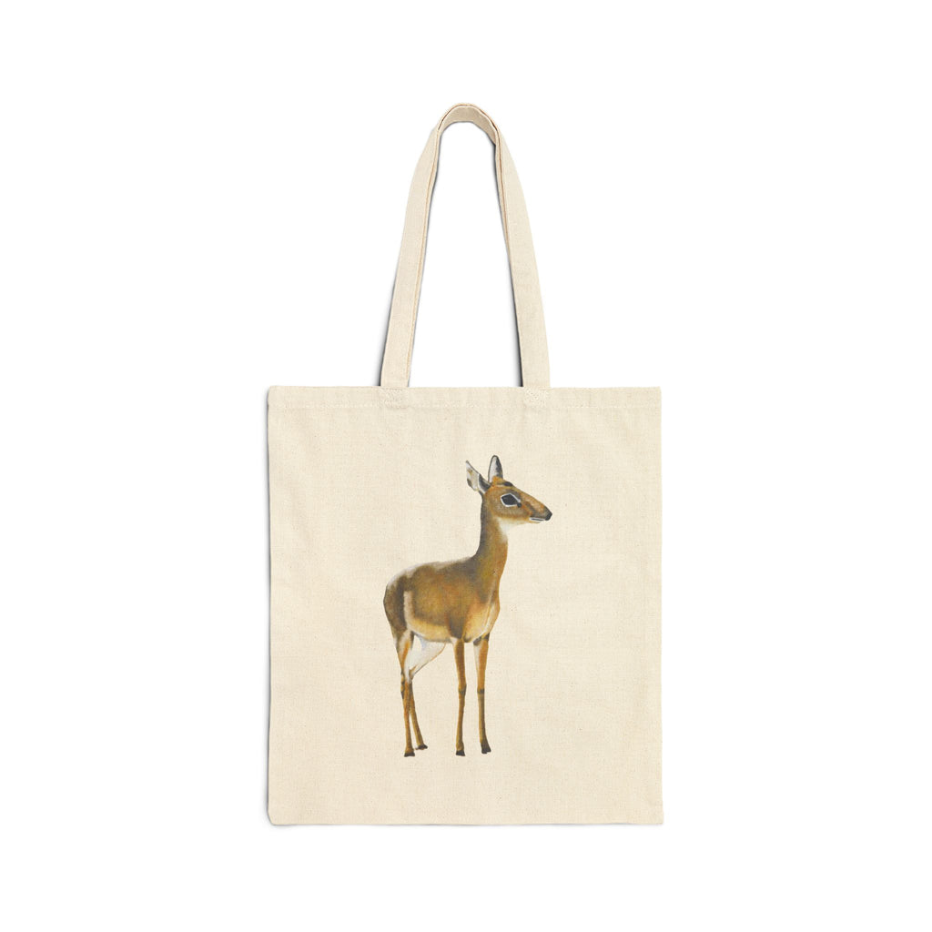 Damara Dik-Dik Canvas Tote - Vintage Desert Wildlife Shopping Bag