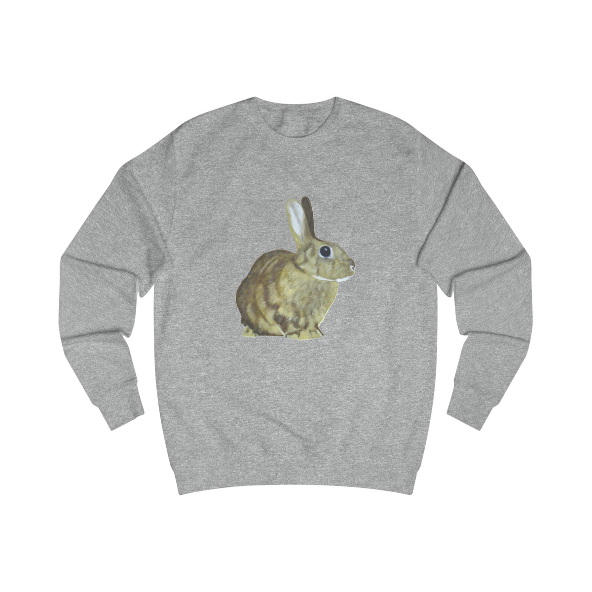 Woodland Rabbit Graphic Sweatshirt - Hand-Drawn Nature Print