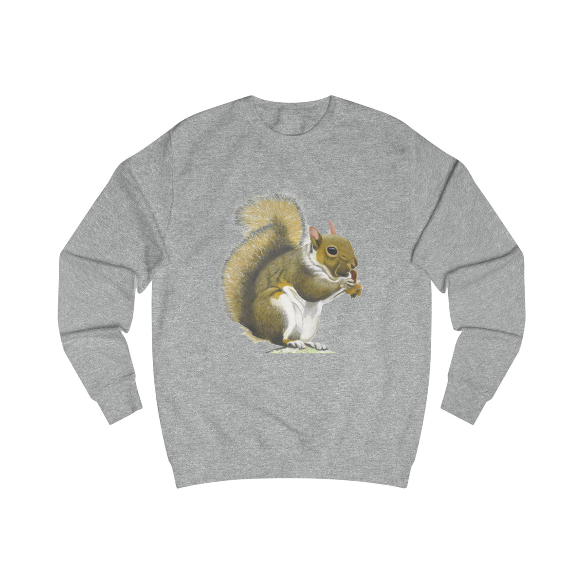 Woodland Squirrel Graphic Sweatshirt - Vintage Wildlife Art Print