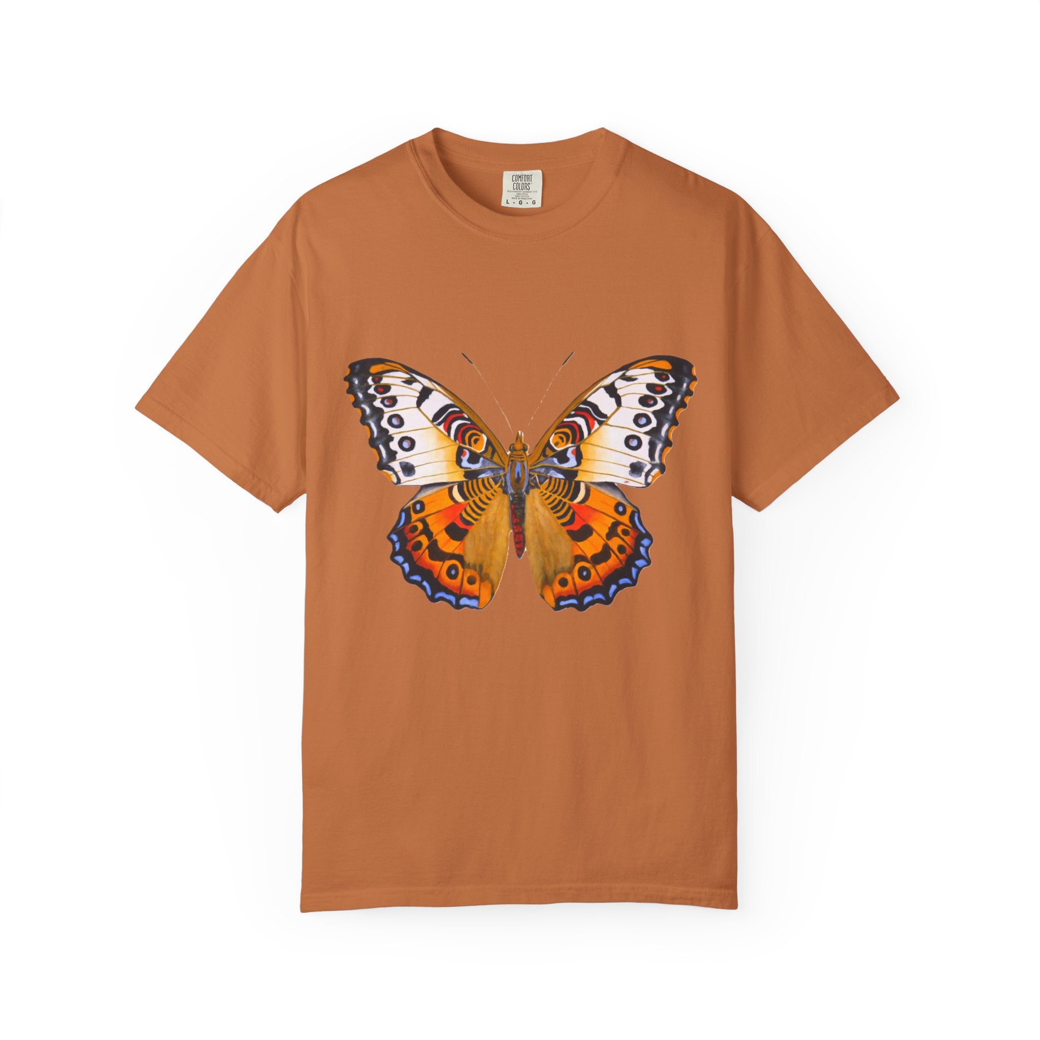Orange Butterfly Graphic T-Shirt