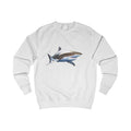 Great White Shark Graphic Sweatshirt - Hand-Drawn Oceanic Print