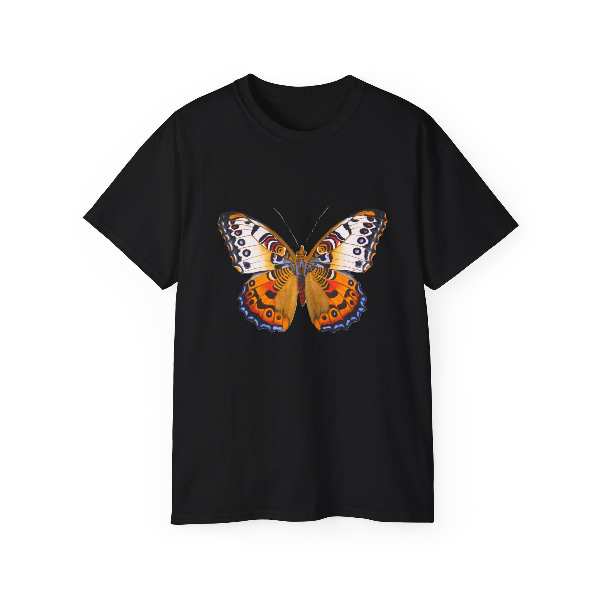 Orange Butterfly Graphic T-Shirt