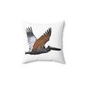 Brown Pelican Throw Pillow