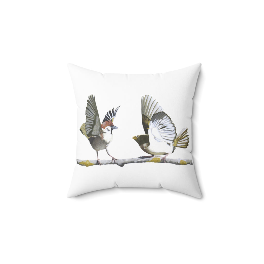 Sparrows Throw Pillow