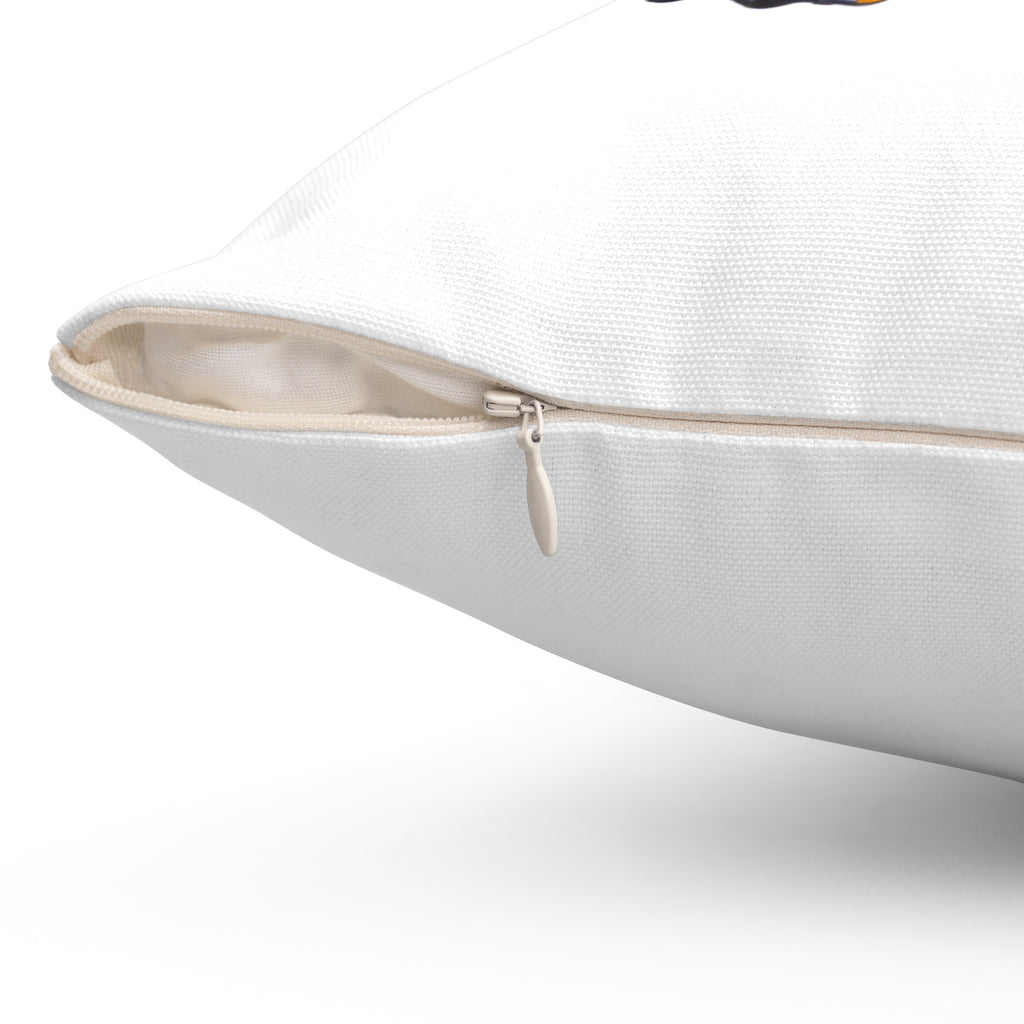 Orange Butterfly Throw Pillow