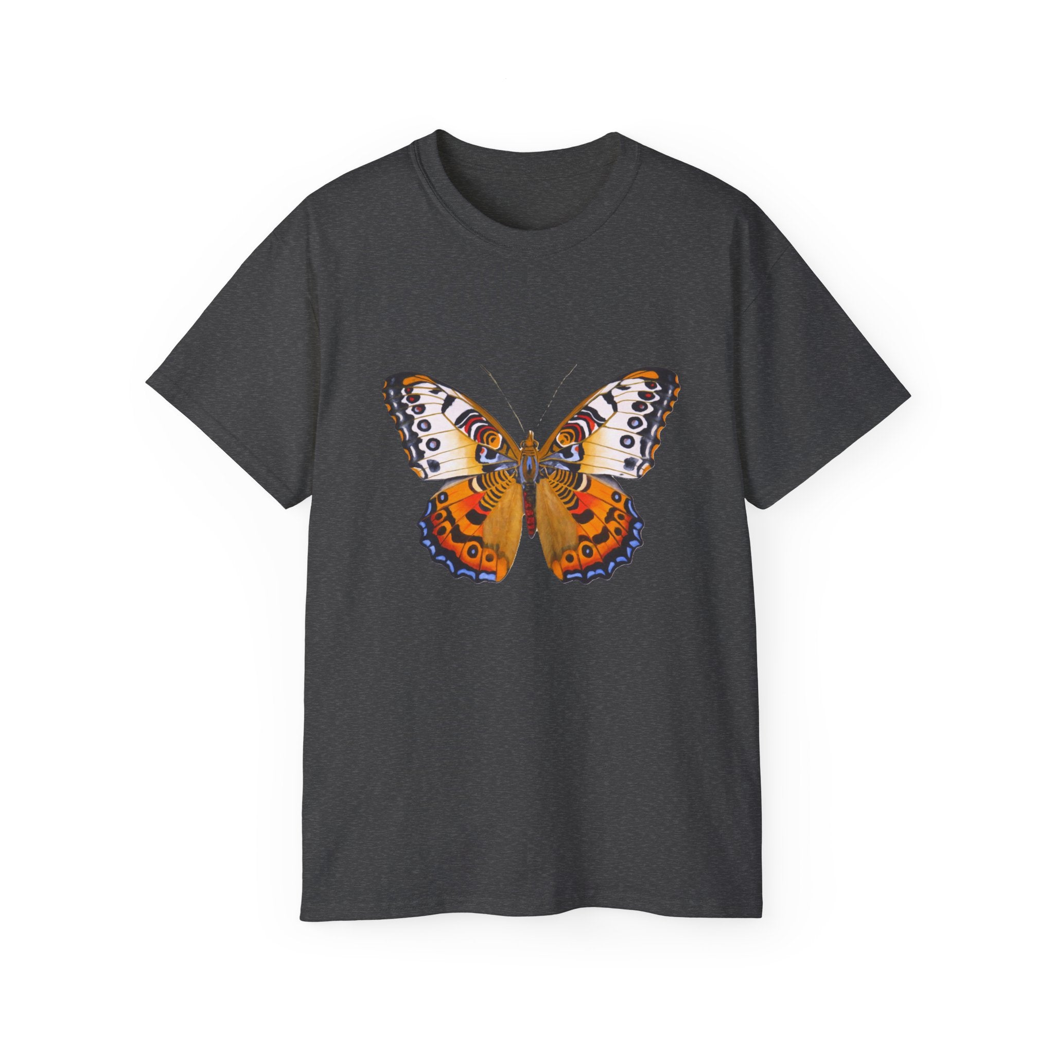 Orange Butterfly Graphic T-Shirt