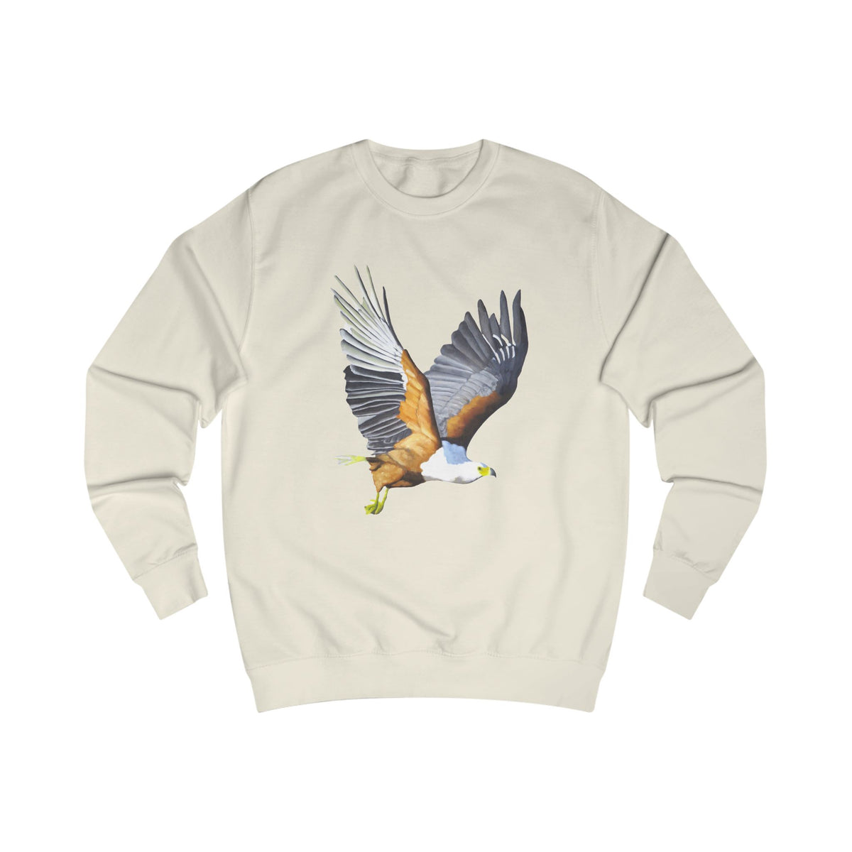 River Eagle Graphic Sweatshirt - Hand-Drawn African Nature Print