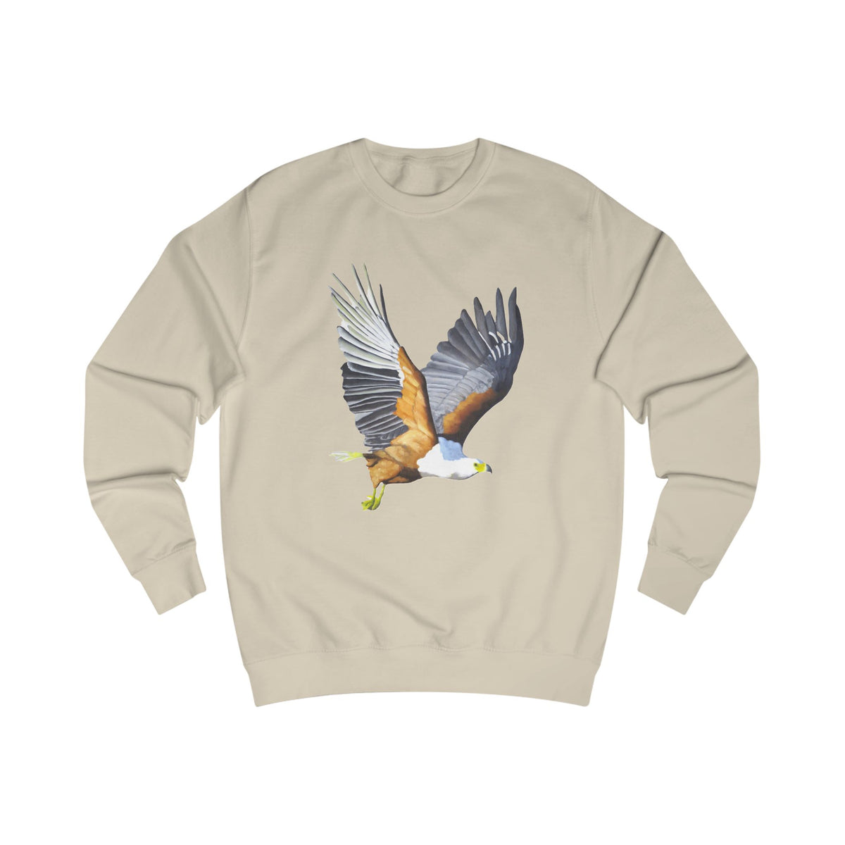 River Eagle Graphic Sweatshirt - Hand-Drawn African Nature Print