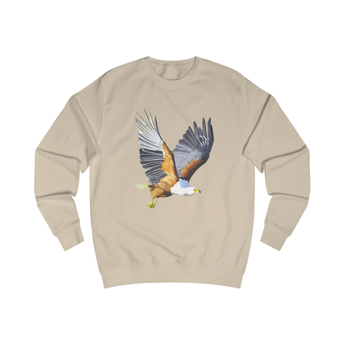 River Eagle Graphic Sweatshirt - Hand-Drawn African Nature Print