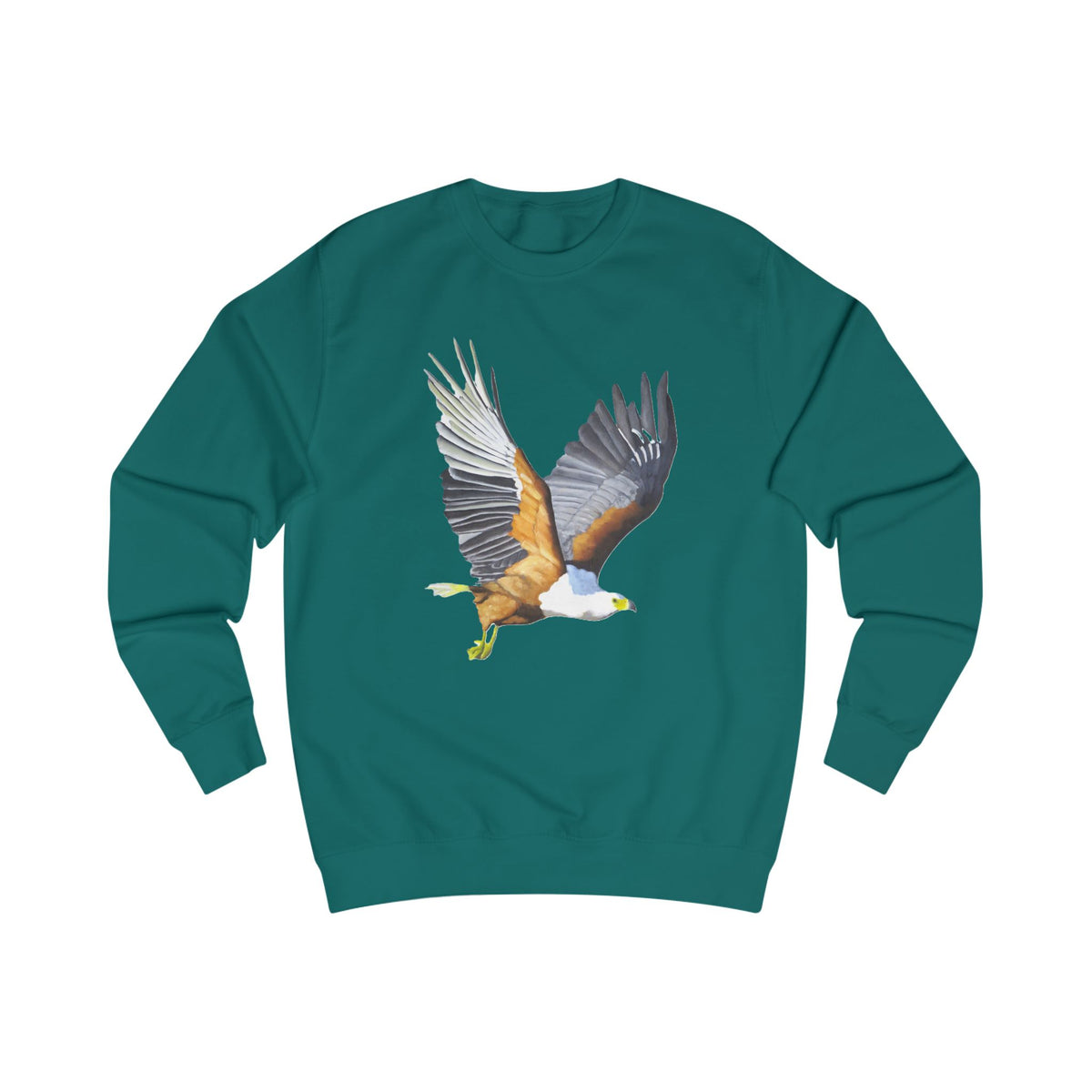 River Eagle Graphic Sweatshirt - Hand-Drawn African Nature Print