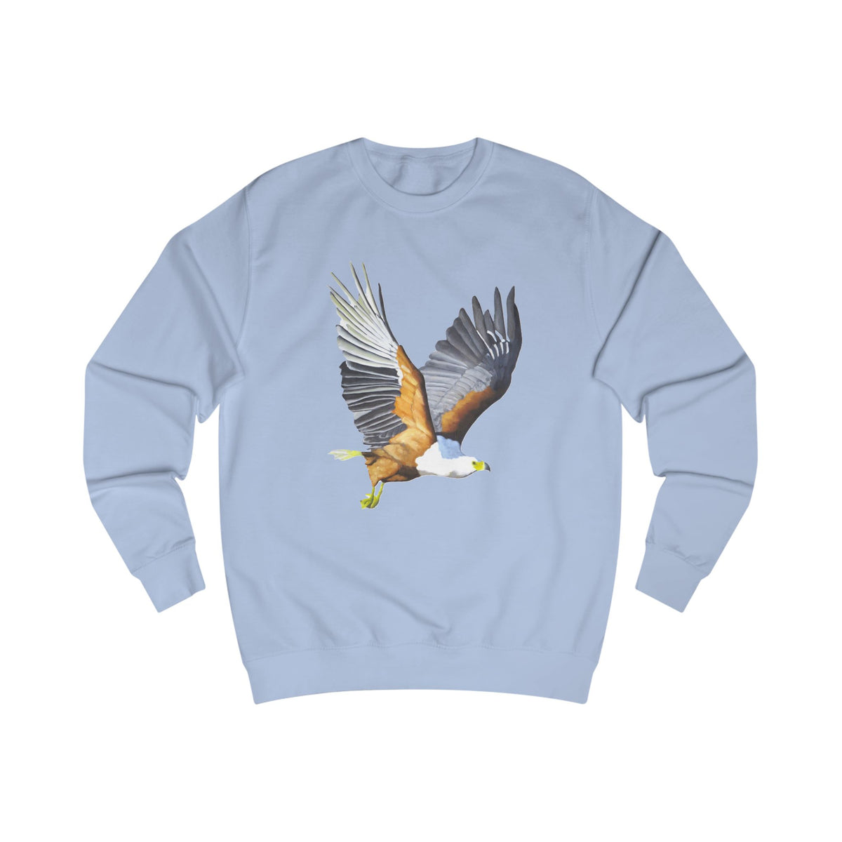 River Eagle Graphic Sweatshirt - Hand-Drawn African Nature Print
