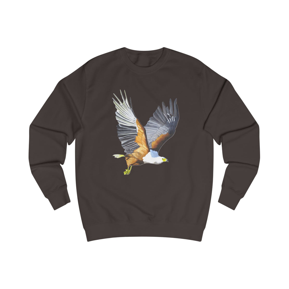 River Eagle Graphic Sweatshirt - Hand-Drawn African Nature Print