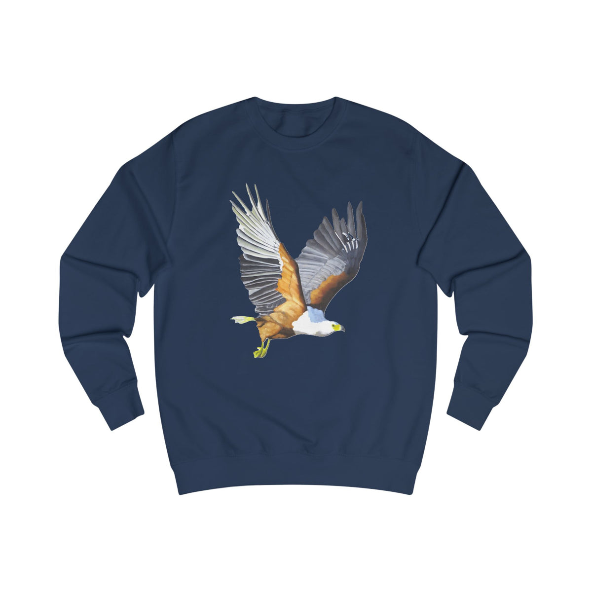 River Eagle Graphic Sweatshirt - Hand-Drawn African Nature Print
