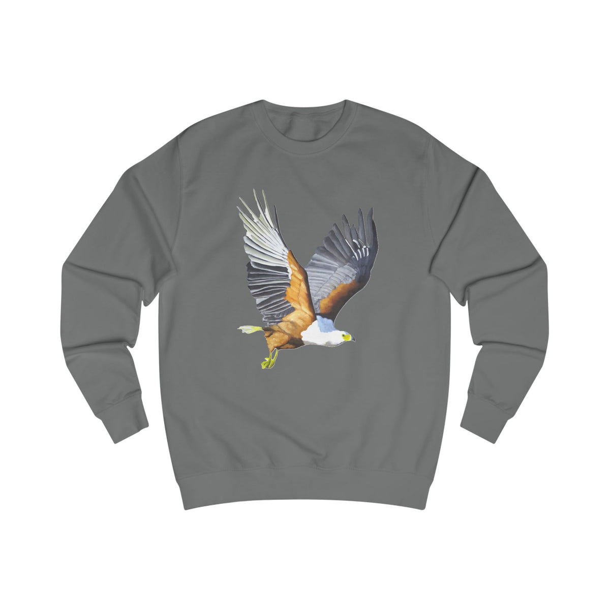 River Eagle Graphic Sweatshirt - Hand-Drawn African Nature Print