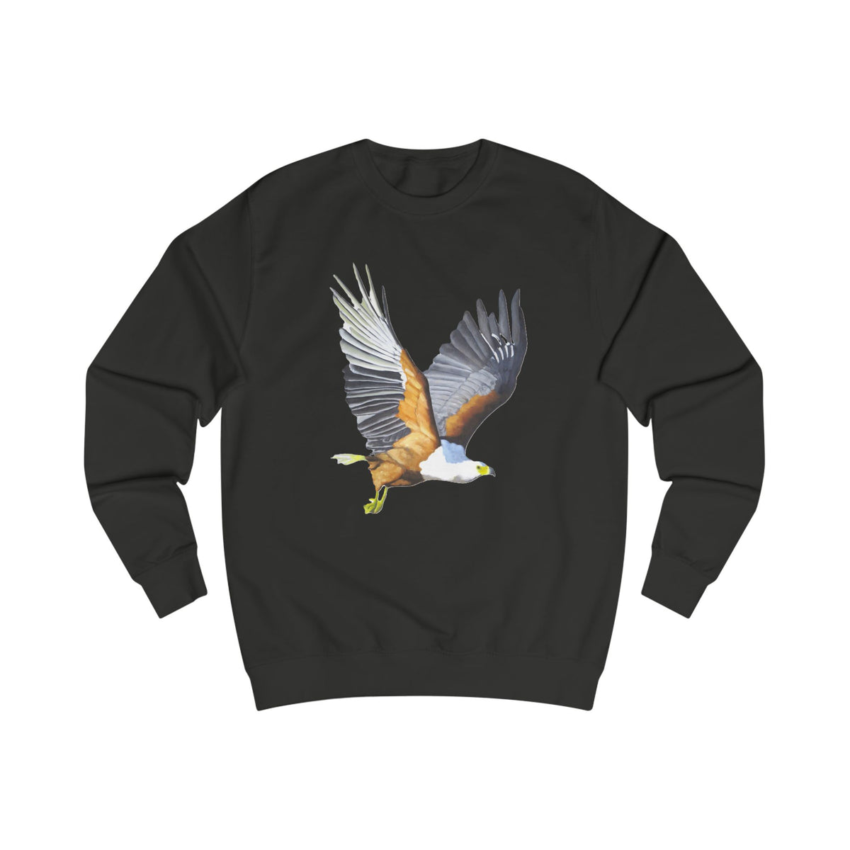 River Eagle Graphic Sweatshirt - Hand-Drawn African Nature Print