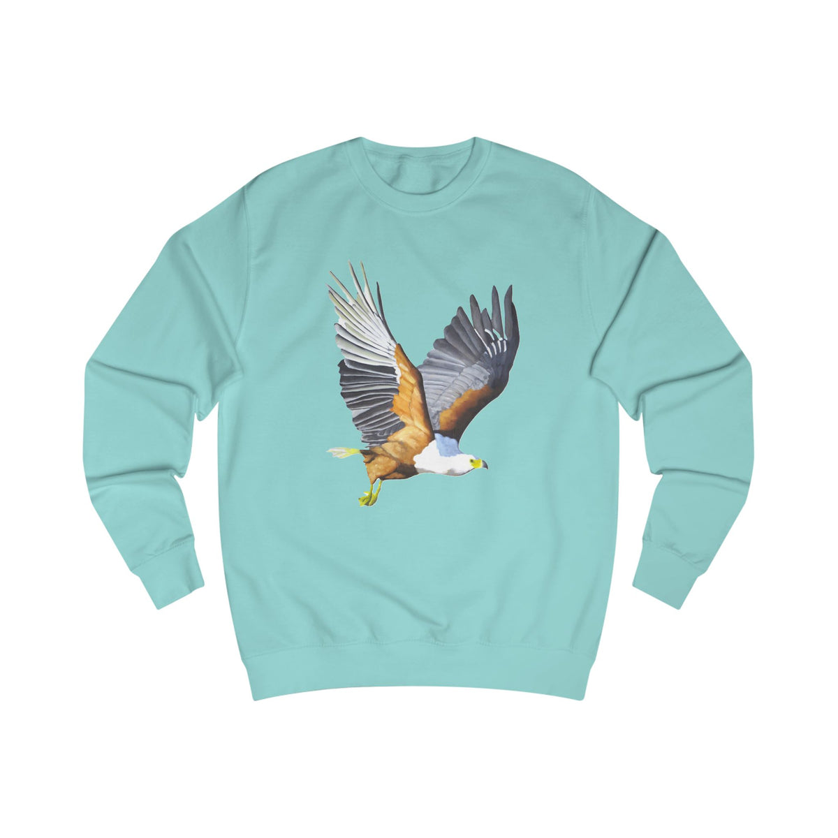 River Eagle Graphic Sweatshirt - Hand-Drawn African Nature Print