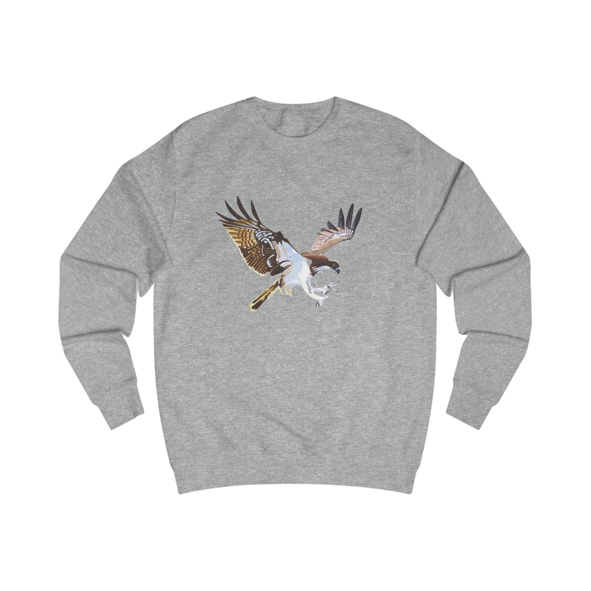 River Osprey Graphic Sweatshirt - Retro Americana Wildlife Sweater