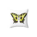 Yellow Butterfly Throw Pillow