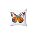 Orange Butterfly Throw Pillow