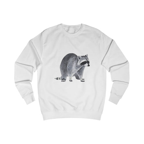 Bandit Raccoon Graphic Sweatshirt - Retro Forest Wildlife Sweater