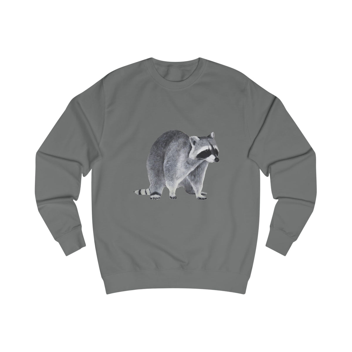 Bandit Raccoon Graphic Sweatshirt - Retro Forest Wildlife Sweater