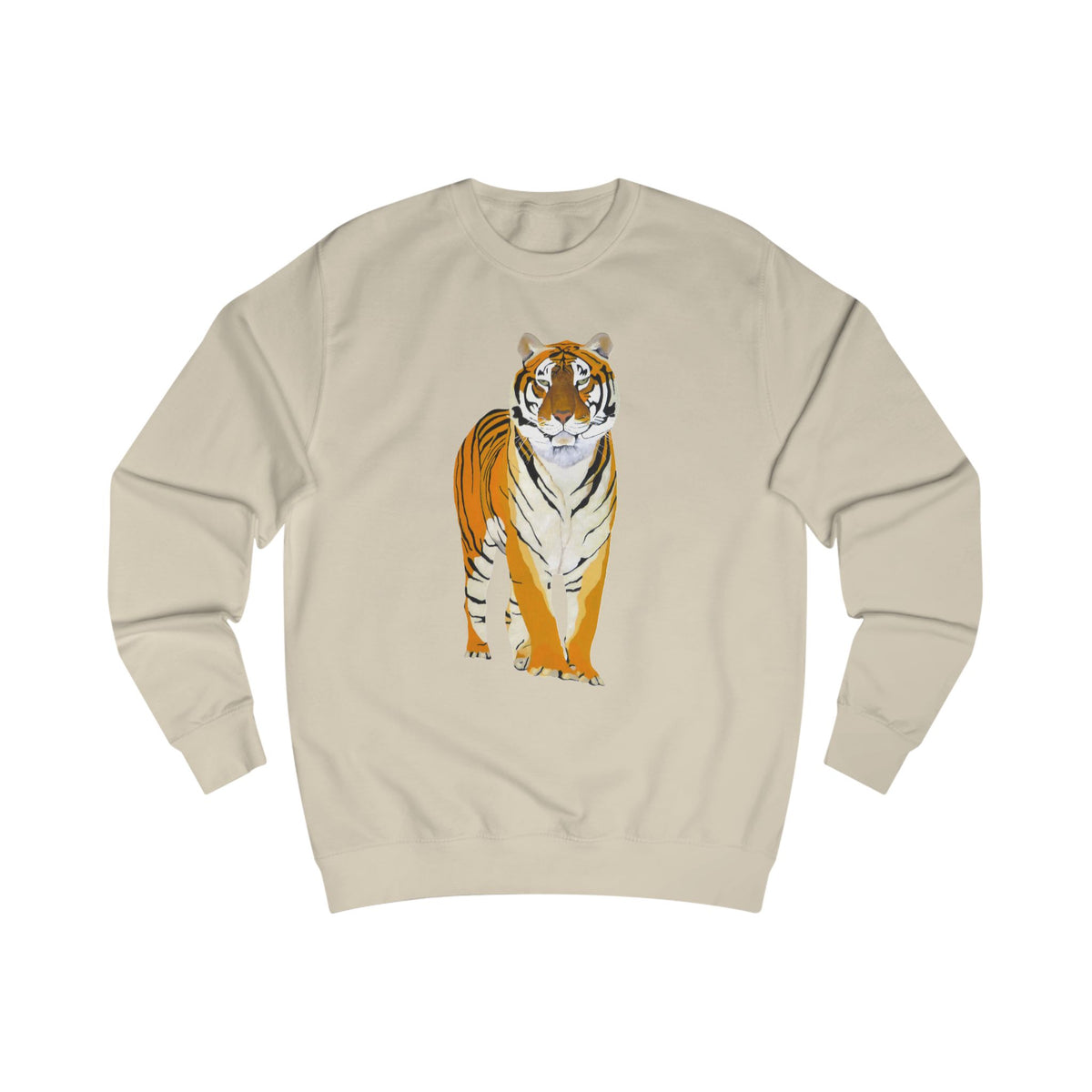 Mystic Tiger Graphic Sweatshirt - Retro Botanical & Big Cat Sweater
