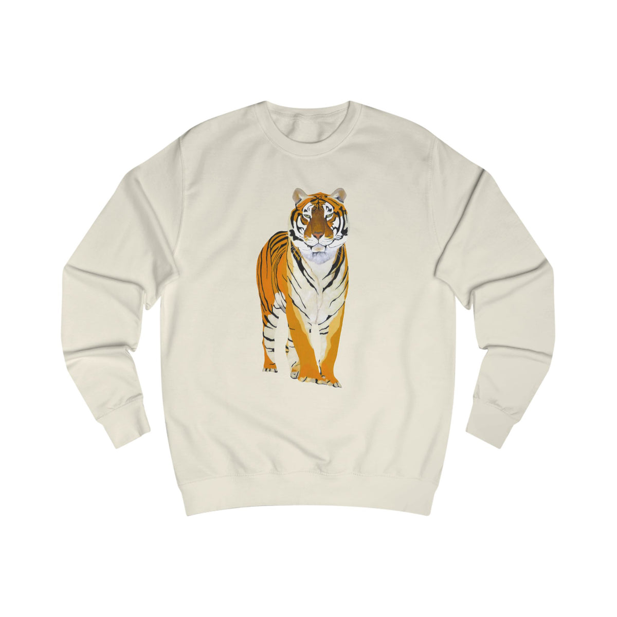 Mystic Tiger Graphic Sweatshirt - Retro Botanical & Big Cat Sweater