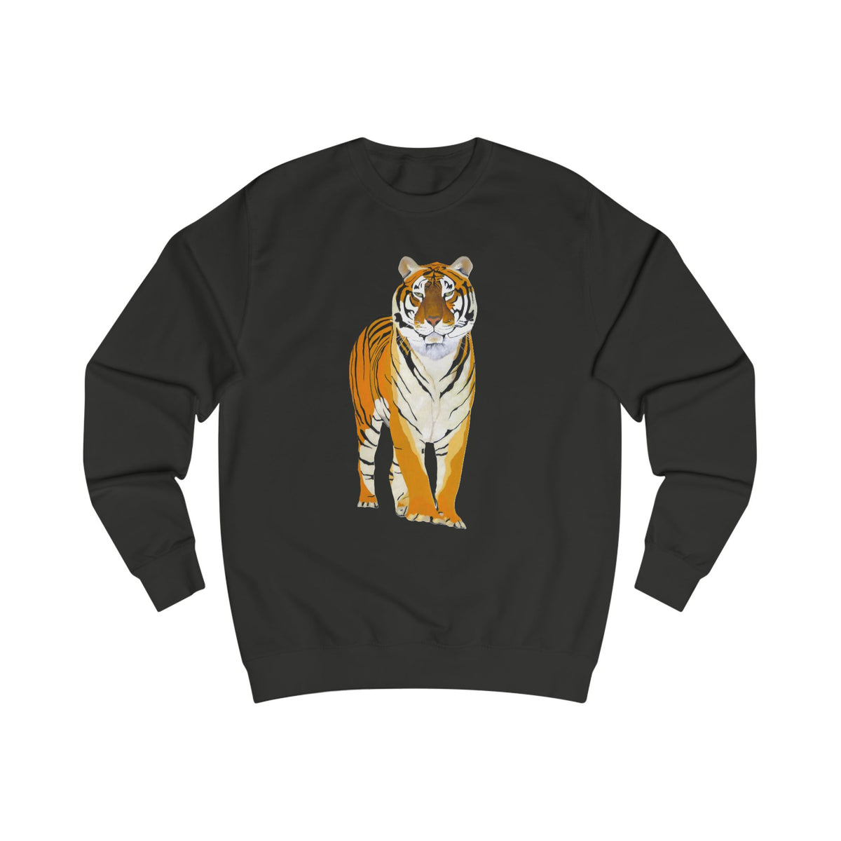 Mystic Tiger Graphic Sweatshirt - Retro Botanical & Big Cat Sweater