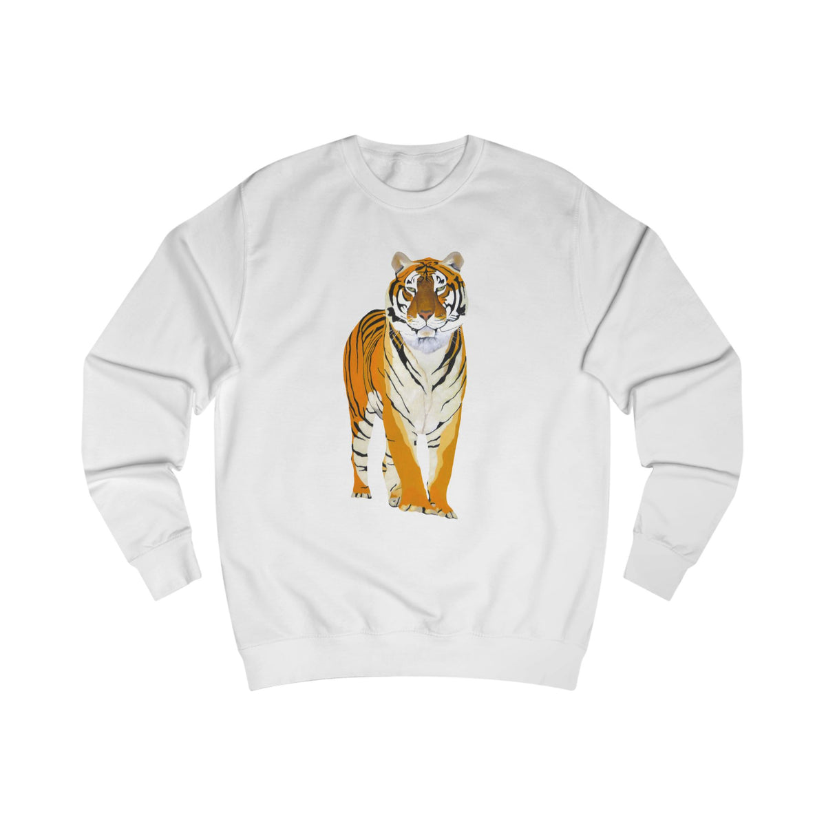 Mystic Tiger Graphic Sweatshirt - Retro Botanical & Big Cat Sweater