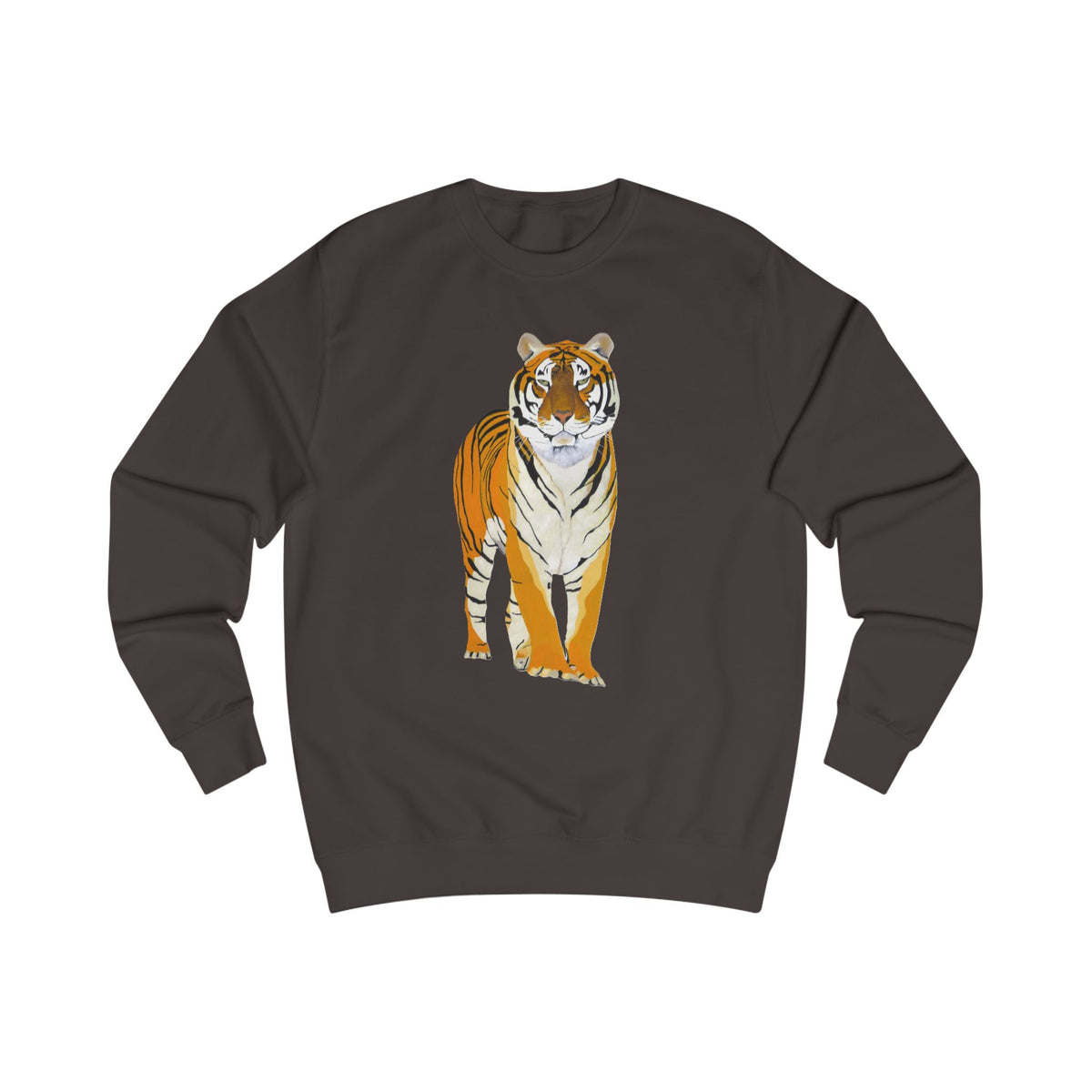 Mystic Tiger Graphic Sweatshirt - Retro Botanical & Big Cat Sweater