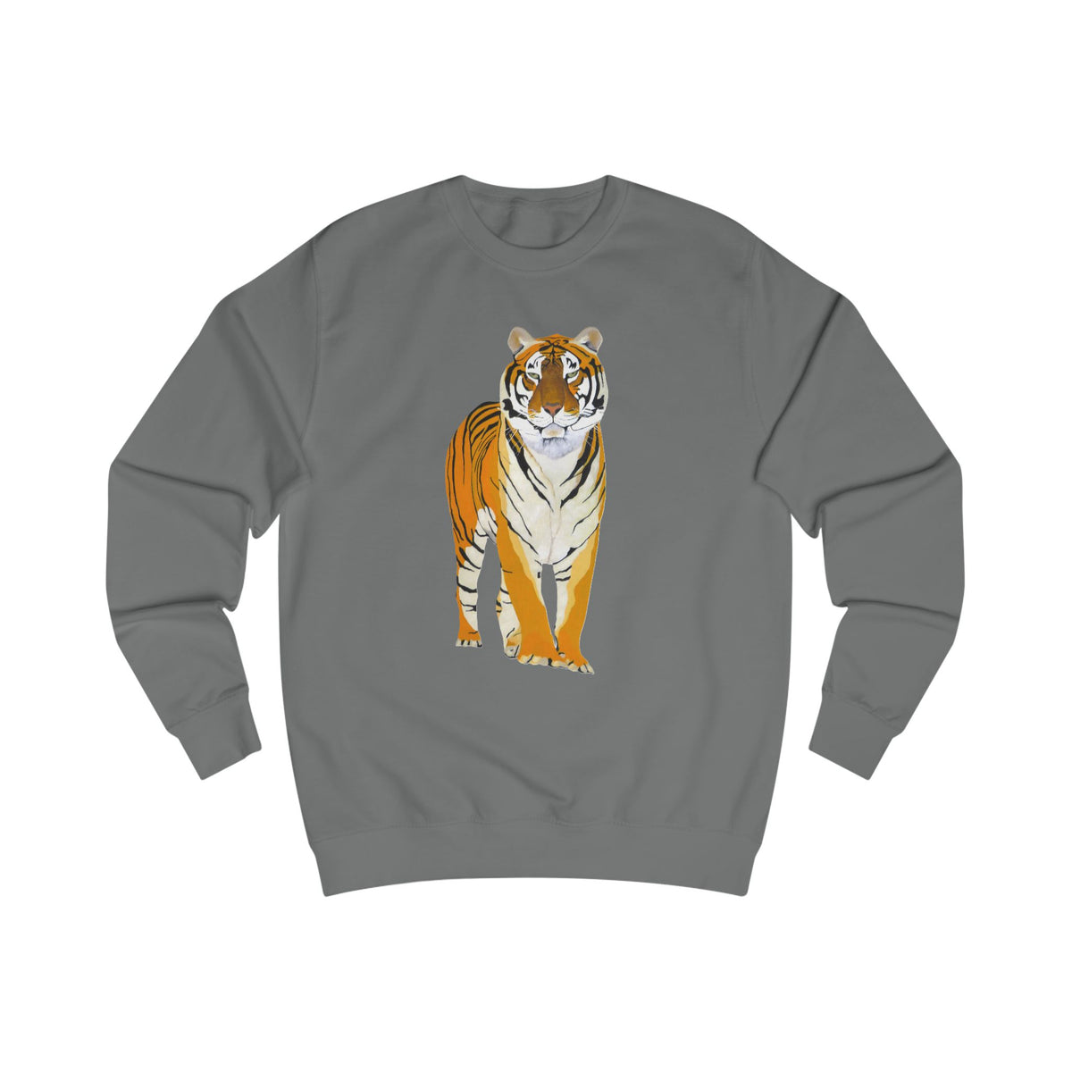 Mystic Tiger Graphic Sweatshirt - Retro Botanical & Big Cat Sweater